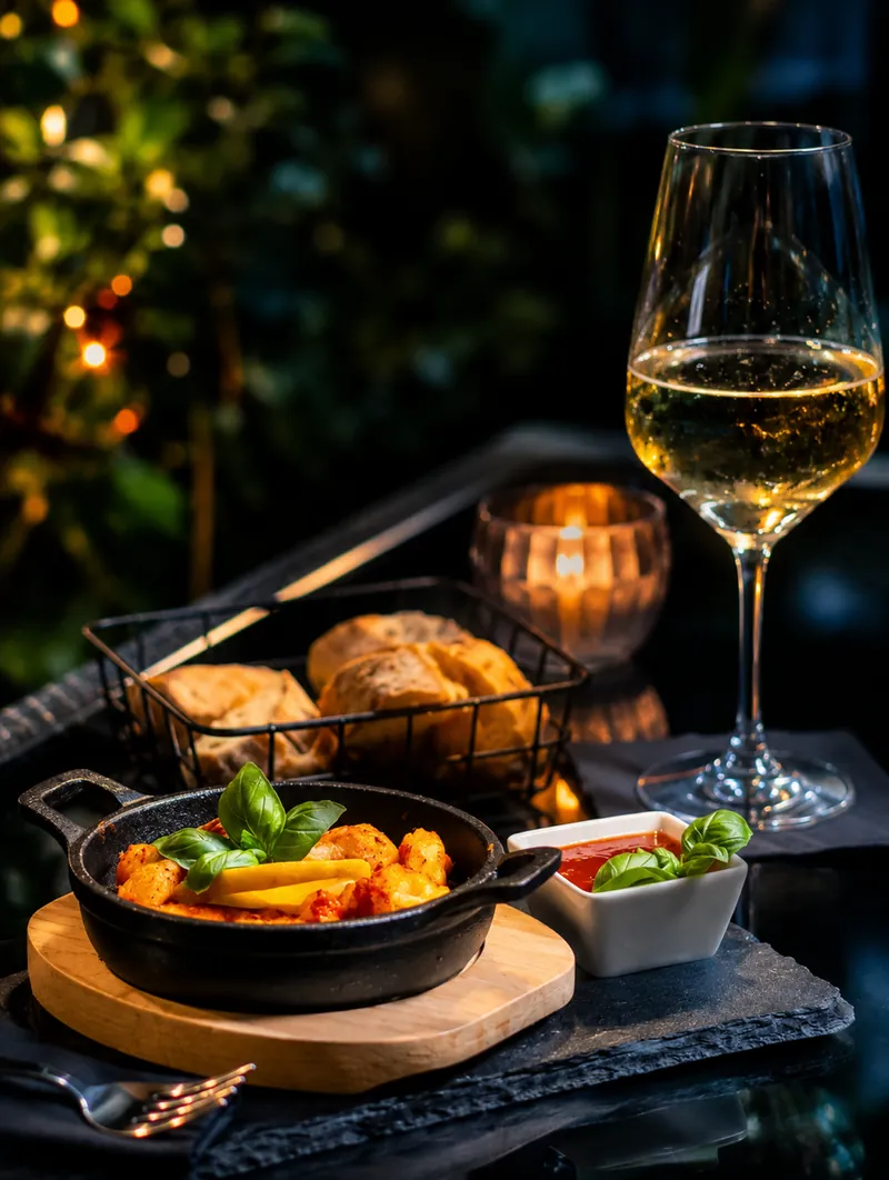 Gambas mit Weißwein